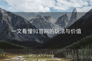 一文看懂91官网的玩法与价值