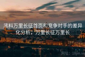 黑料万里长征首页和竞争对手的差异化分析，万里长征万里长