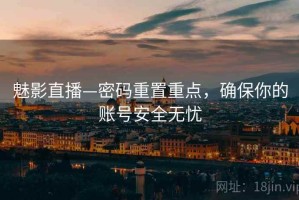 魅影直播—密码重置重点，确保你的账号安全无忧