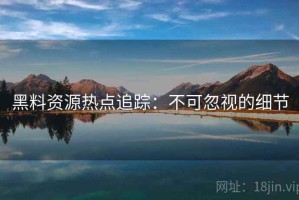 黑料资源热点追踪：不可忽视的细节