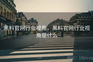 黑料官网行业视角，黑料官网行业视角是什么