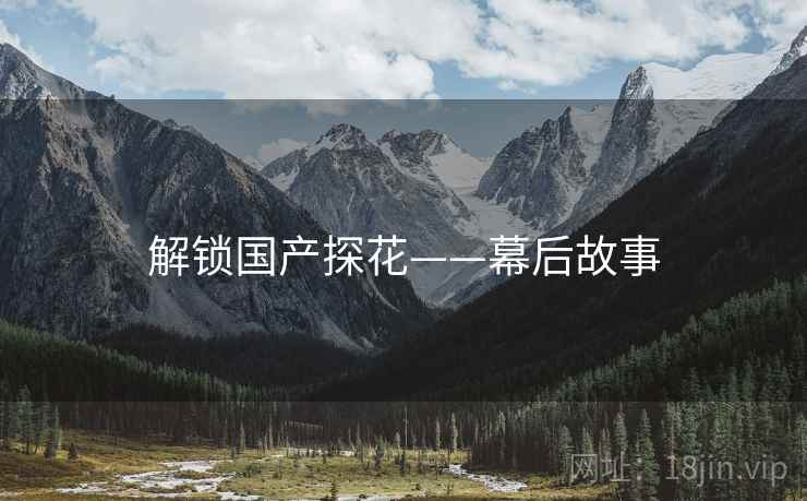 解锁国产探花——幕后故事
