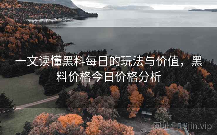 一文读懂黑料每日的玩法与价值，黑料价格今日价格分析
