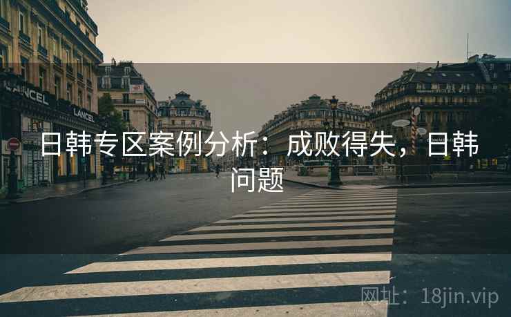 日韩专区案例分析：成败得失，日韩问题