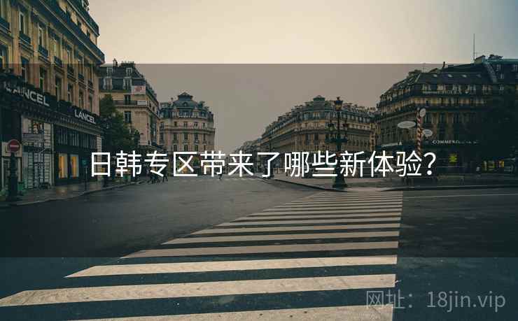 日韩专区带来了哪些新体验？