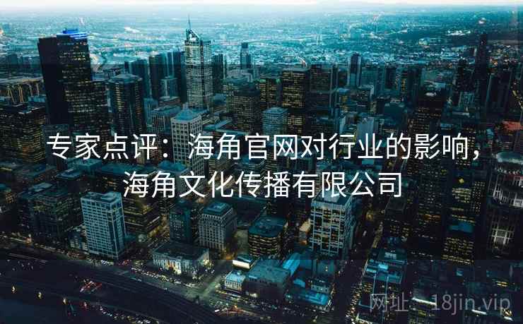 专家点评：海角官网对行业的影响，海角文化传播有限公司