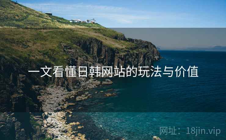 一文看懂日韩网站的玩法与价值
