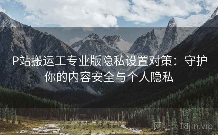 P站搬运工专业版隐私设置对策：守护你的内容安全与个人隐私