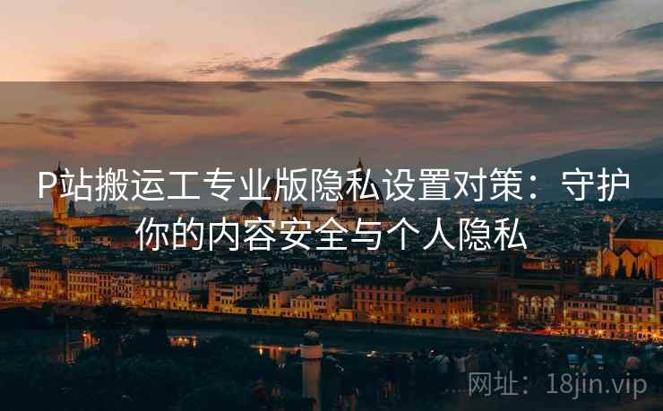 P站搬运工专业版隐私设置对策：守护你的内容安全与个人隐私